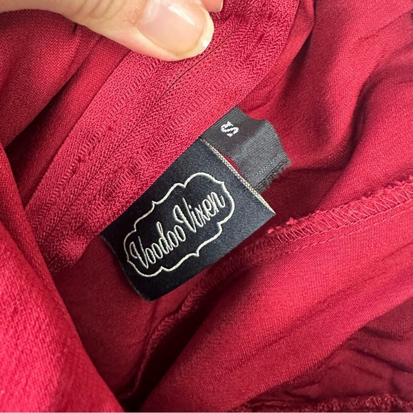 Voodoo Vixen 1950s Style Marilyn Red Wiggle Dress S - Picture 4 of 7